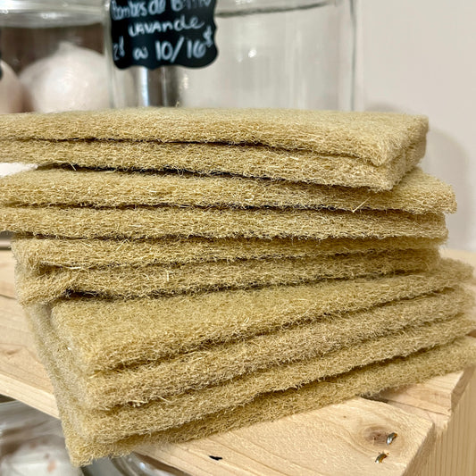 Pequeñas esponjas elaboradas con fibras naturales