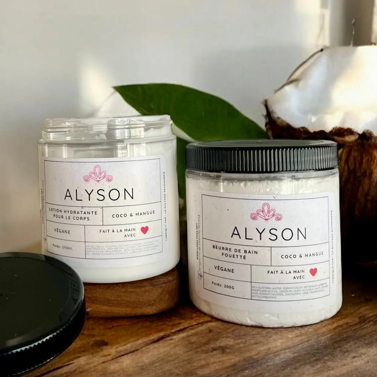 Ensemble ALYSON coco et mangue La Sultana Savonnerie | Savons et soins naturels faits main | Québec