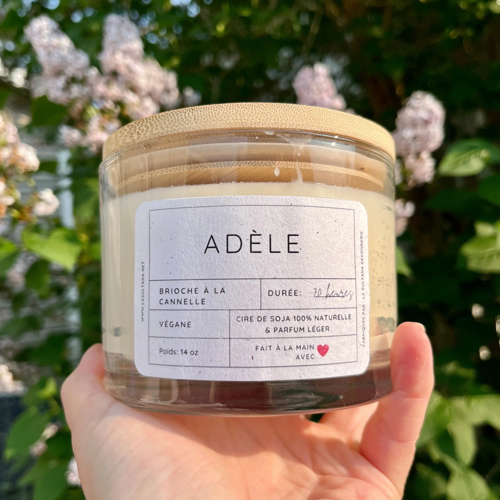 Liquidation: bougies 2 mèches 14oz | 70 heures La Sultana Savonnerie | Savons et soins naturels faits main | Québec