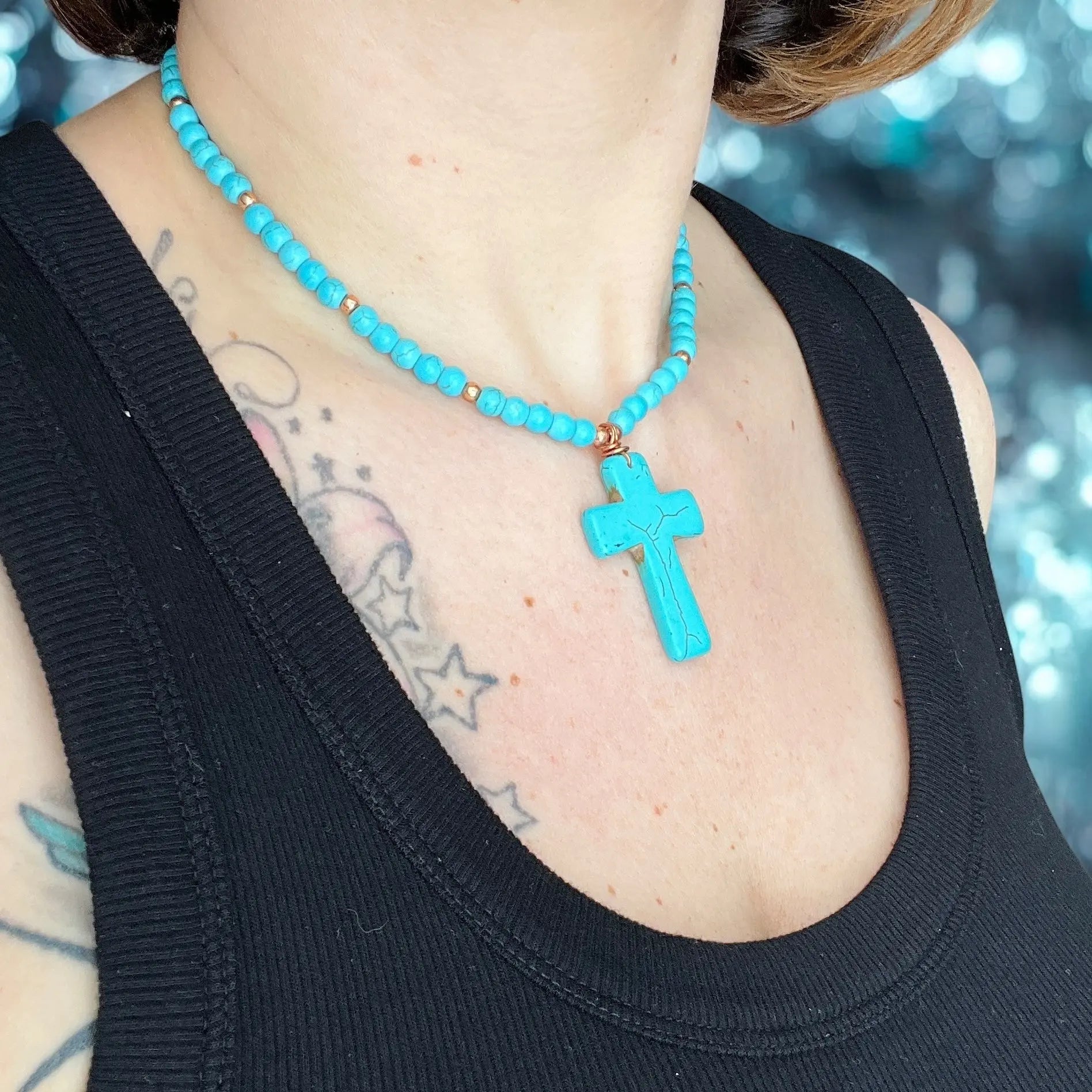 Pendentif et collier en turquoise La Sultana Savonnerie | Savons et soins naturels faits main | Québec
