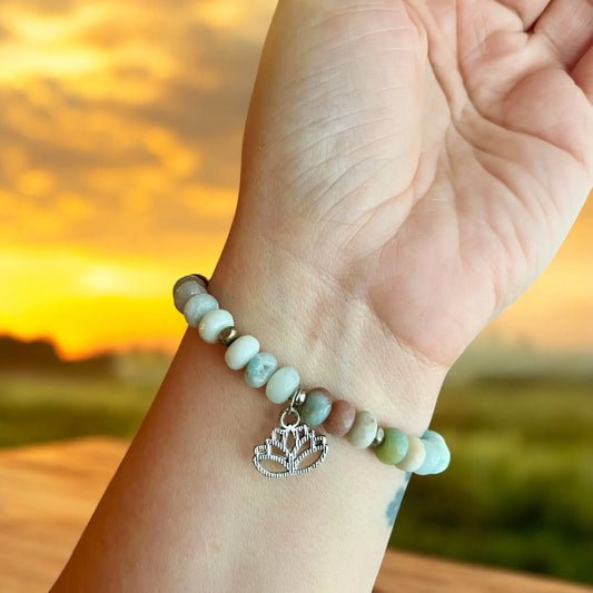 Bracelet mala en pierres semi précieuses La Sultana Savonnerie | Savons et soins naturels faits main | Québec