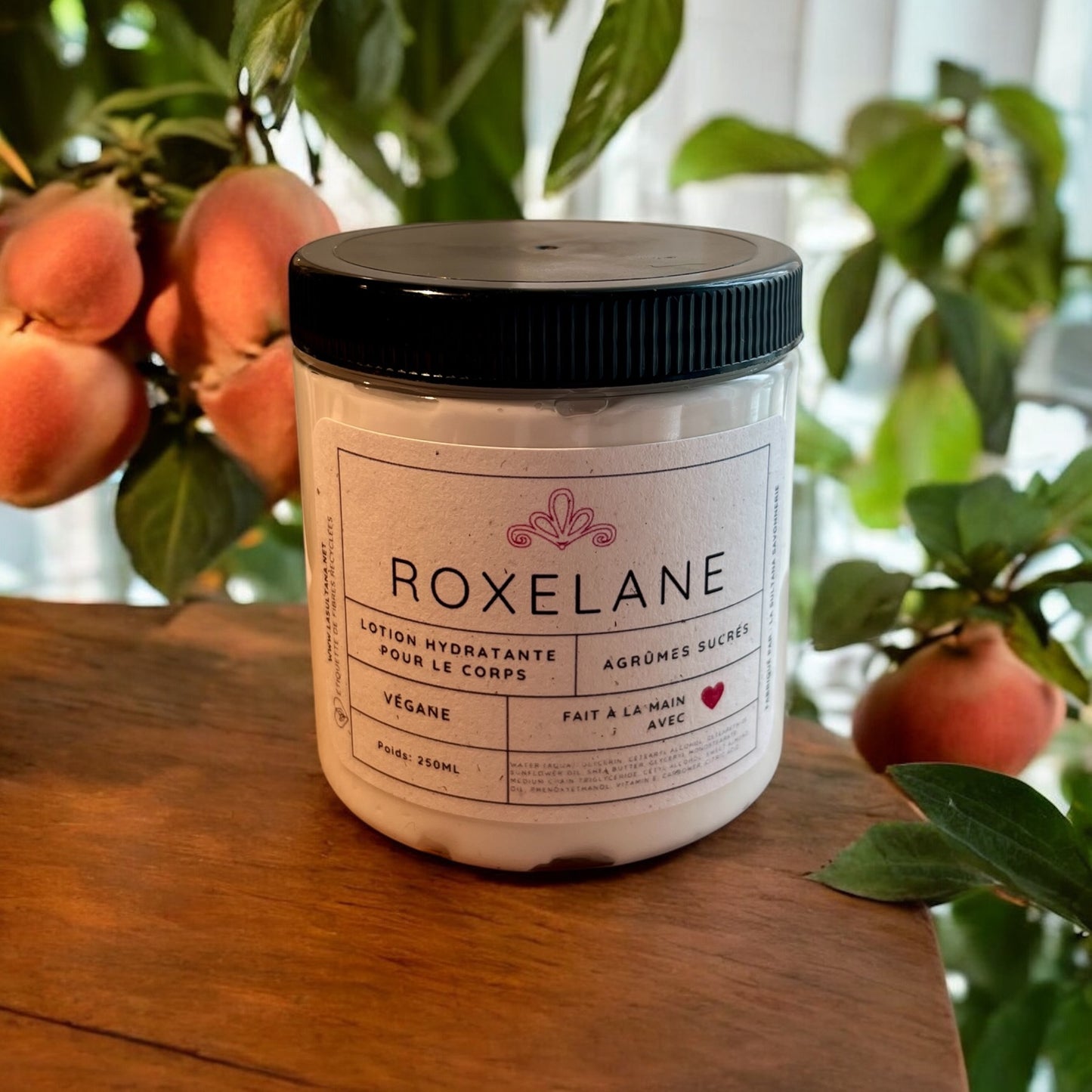 Lotion hydratante ROXELANE pêches Bellini