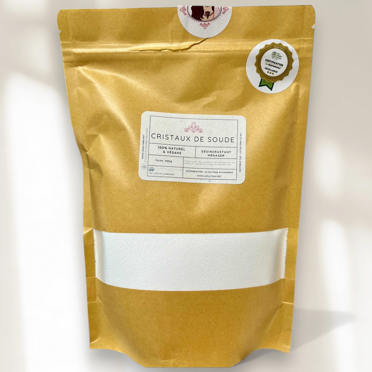 Cristales de soda para uso doméstico