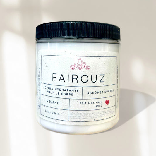 Loción hidratante FAIROUZ con cítricos dulces