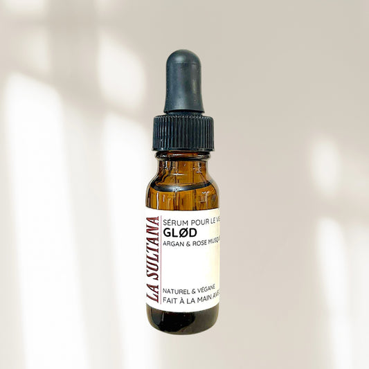 Suero facial de argán y rosa mosqueta GLØD y masaje con gua sha