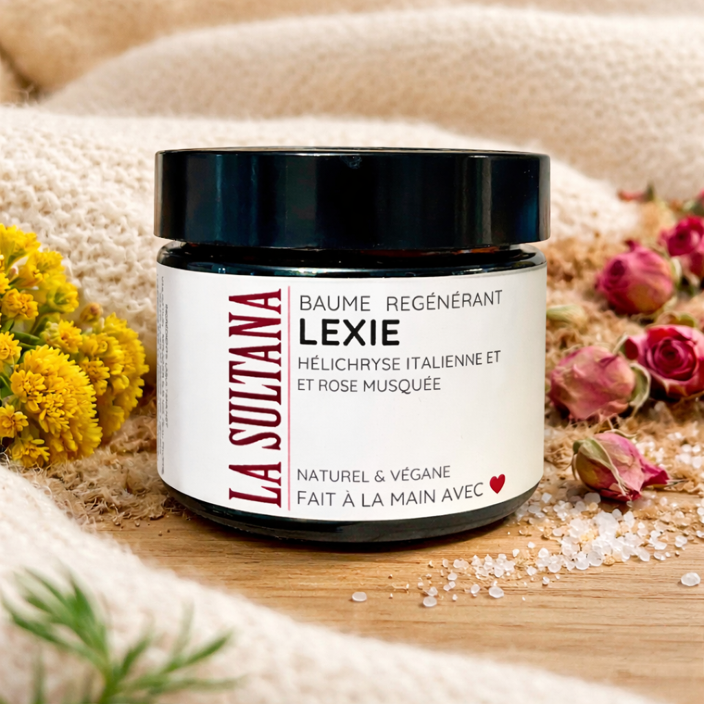 Baume régénérant LEXIE hélichryse italienne et rose musquée