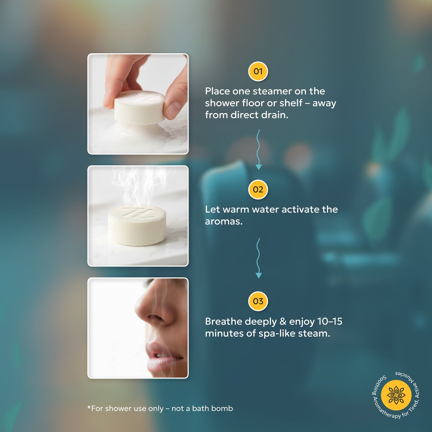 Shower Steamers Post Workout Eucalyptus & Menthe