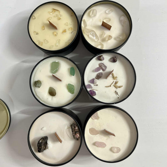 6 bougies avec cristaux DEMO
