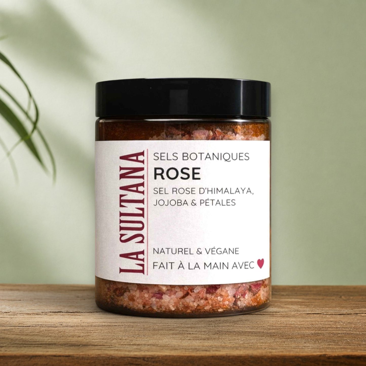 Lot de 2 sels botaniques à la rose et jojoba