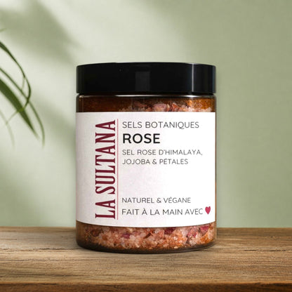 Lot de 2 sels botaniques à la rose et jojoba