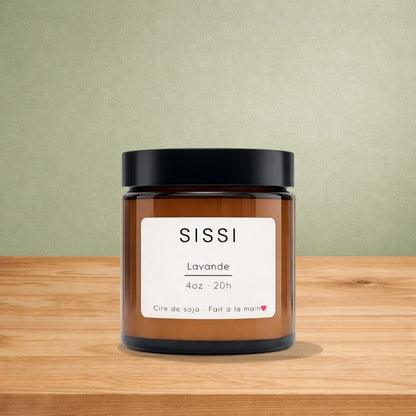 Bougie de soya SISSI lavande artisanale - La Sultana | Soins naturels québecois