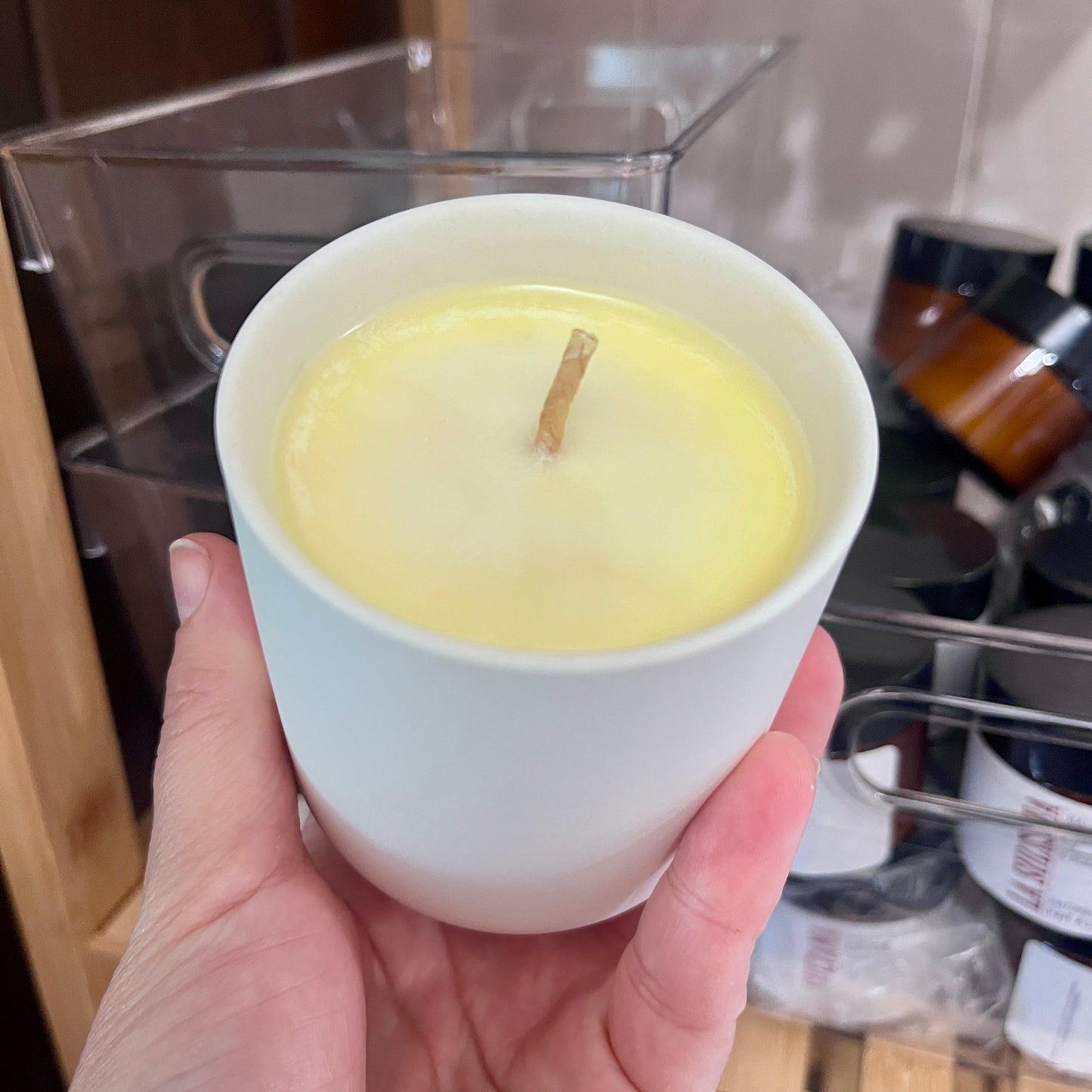 Soy candle coconut water, candied fruit and imperfect musk