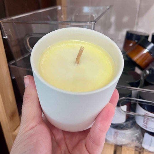 Bougie de soja eau de coco,  fruits confits et musc Imparfaite