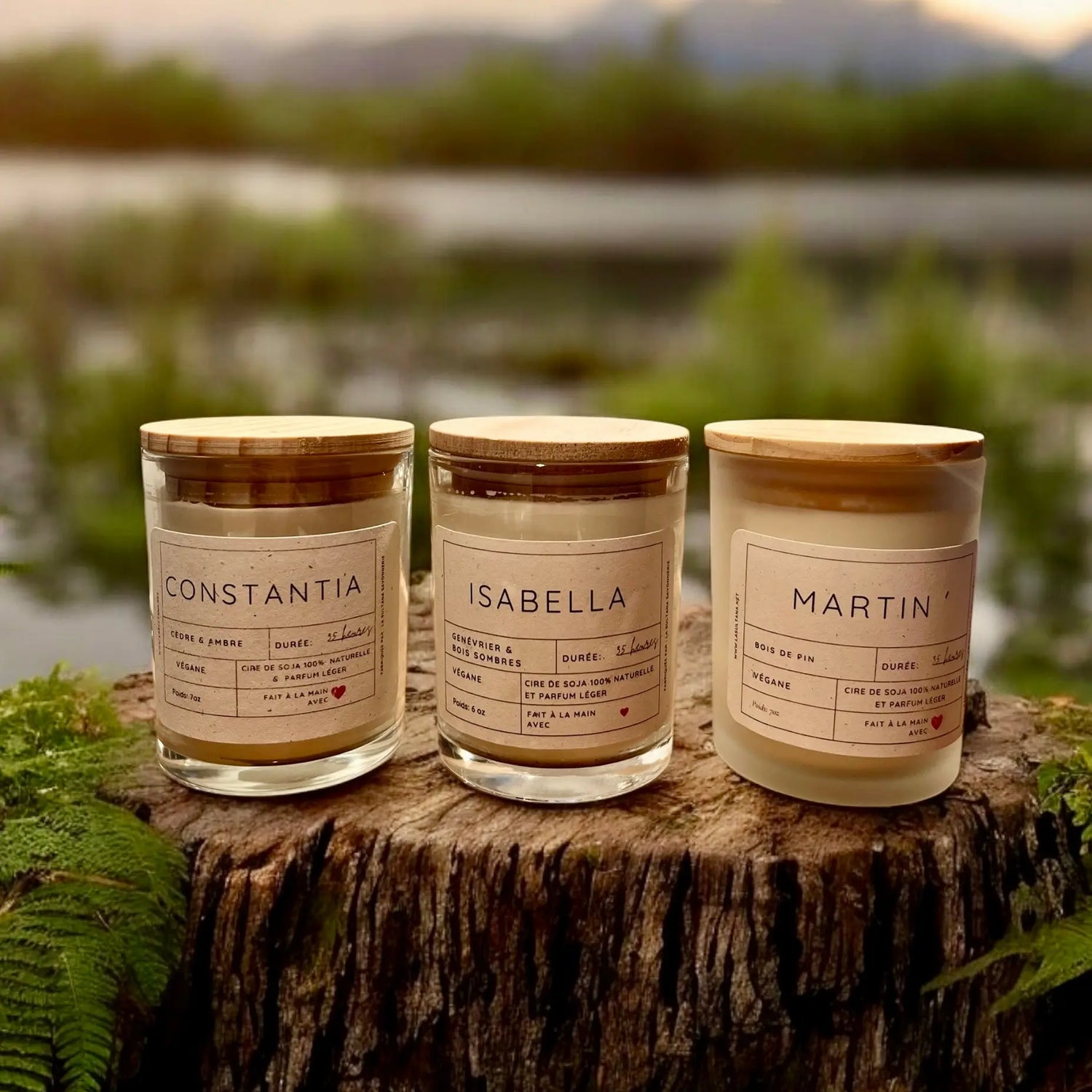 Ensemble de bougies FORÊT La Sultana Savonnerie | Savons et soins naturels faits main | Québec