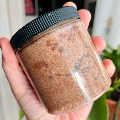 Exfoliant corporel STÉPHANIE chocolat et vanille - La Sultana | Soins naturels québecois
