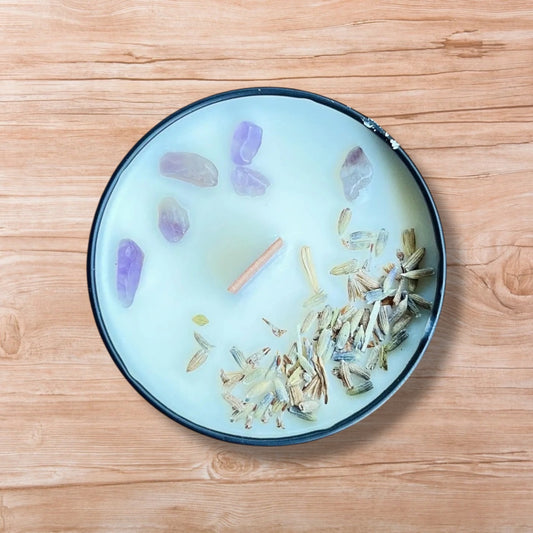 LAVANDINA vela de lavanda y amatista