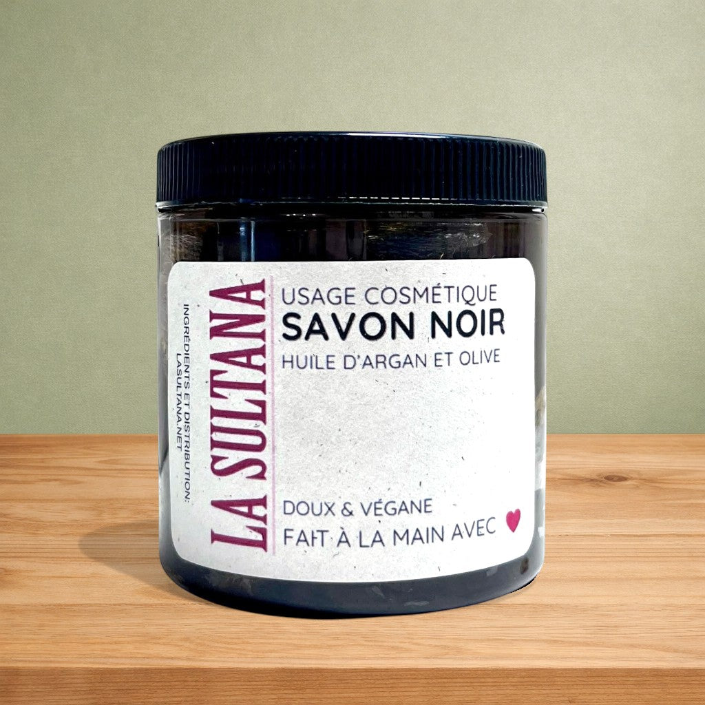 Savon noir traditionnel | Beldi huile d'argan - La Sultana | Soins naturels québecois