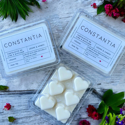Fondant de cire CONSTANTIA cèdre et ambre - La Sultana | Soins naturels québecois