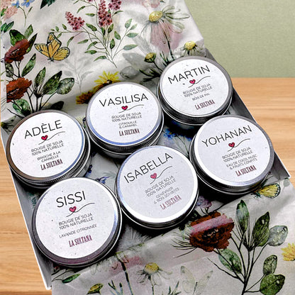 Coffret LUZ 6 mini bougies - La Sultana | Soins naturels québecois