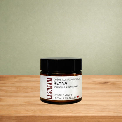 Crème contour des yeux Reyna au calendula et concombre - La Sultana | Soins naturels québecois