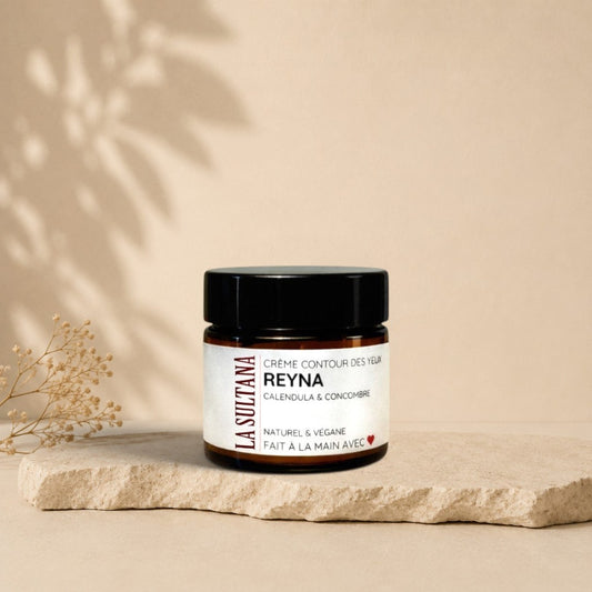 Crème contour des yeux Reyna au calendula et concombre - La Sultana | Soins naturels québecois