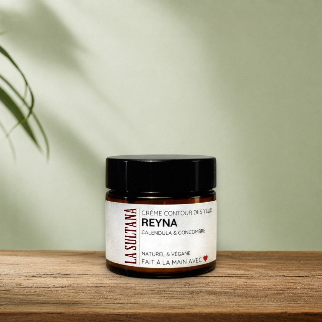 Crème contour des yeux Reyna au calendula et concombre - La Sultana | Soins naturels québecois