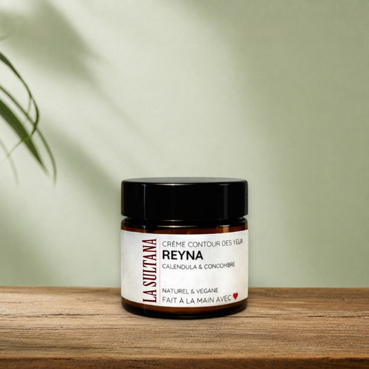 Crème contour des yeux Reyna au calendula et concombre - La Sultana | Soins naturels québecois