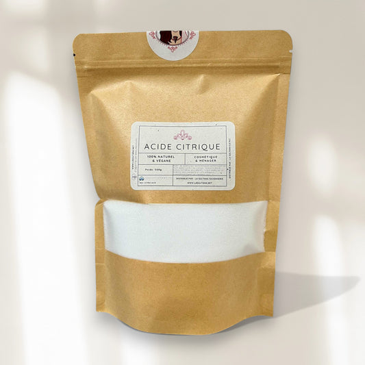 Polvo de ácido cítrico cosmético y doméstico.