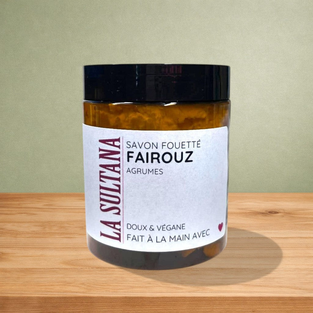Savon fouetté FAIROUZ agrumes - La Sultana | Soins naturels québecois