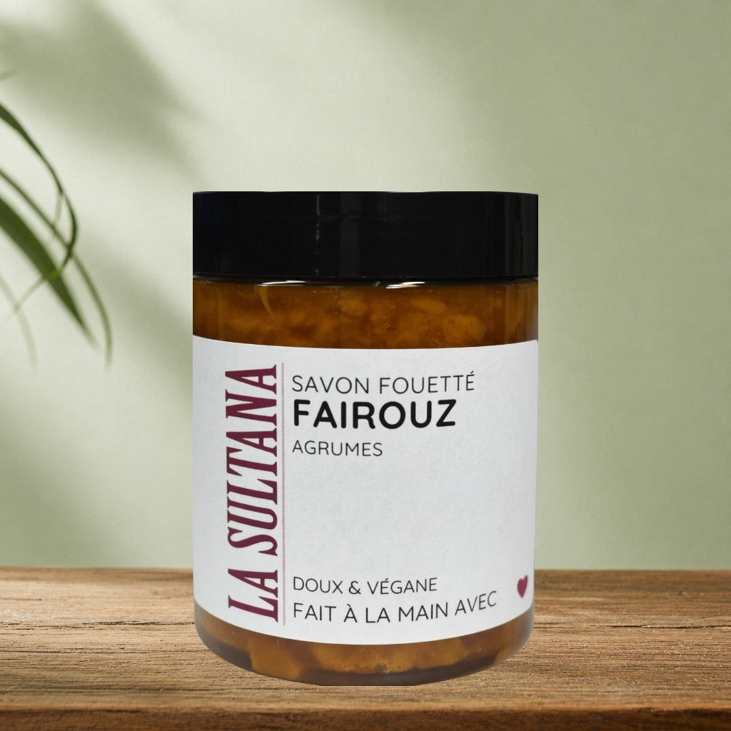 Savon fouetté FAIROUZ agrumes - La Sultana | Soins naturels québecois