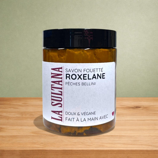 Savon fouetté ROXELANE pêches Bellini