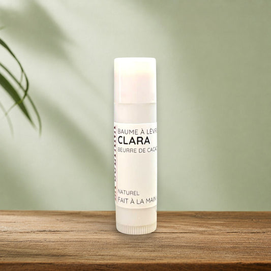 Baume à lèvres naturel CLARA beurre de cacao et karité - La Sultana | Soins naturels québecois