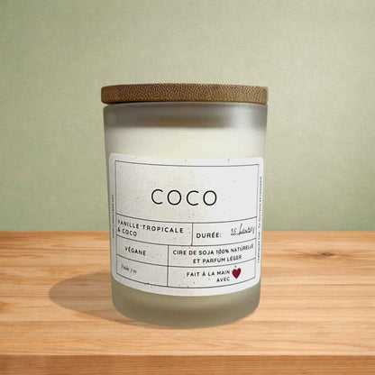 Bougie lait de coco et vanille 7oz Imparfaite