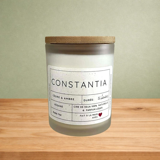 Bougie cèdre et  ambre 7oz - La Sultana | Soins naturels québecois