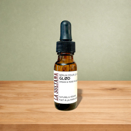 Sérum pour le visage et massage Gua Sha GLØD argan & rose musquée