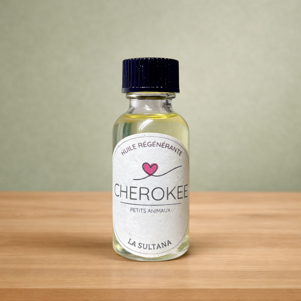 Huile régénérante pour chien CHEROKEE - La Sultana | Soins naturels québecois