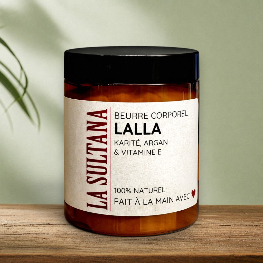 Beurre corporel fouetté LALLA argan et karité - La Sultana | Soins naturels québecois