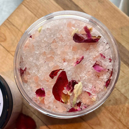 Lot de 2 sels botaniques à la rose et jojoba