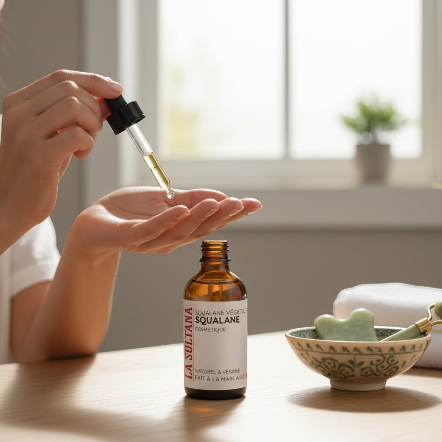 Squalane végétal d'olive - La Sultana | Soins naturels québecois