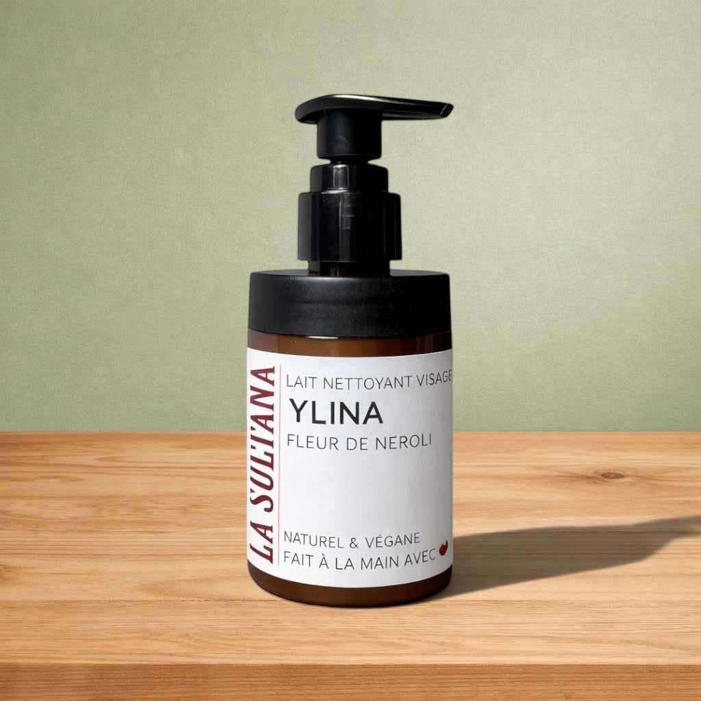 Lait nettoyant visage YLINA fleur de néroli - La Sultana | Soins naturels québecois