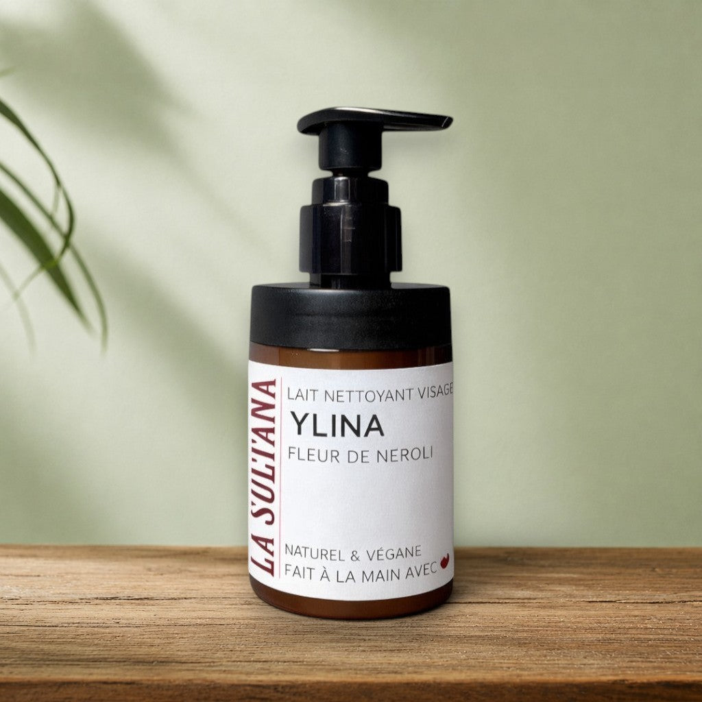 Lait nettoyant visage YLINA fleur de néroli - La Sultana | Soins naturels québecois