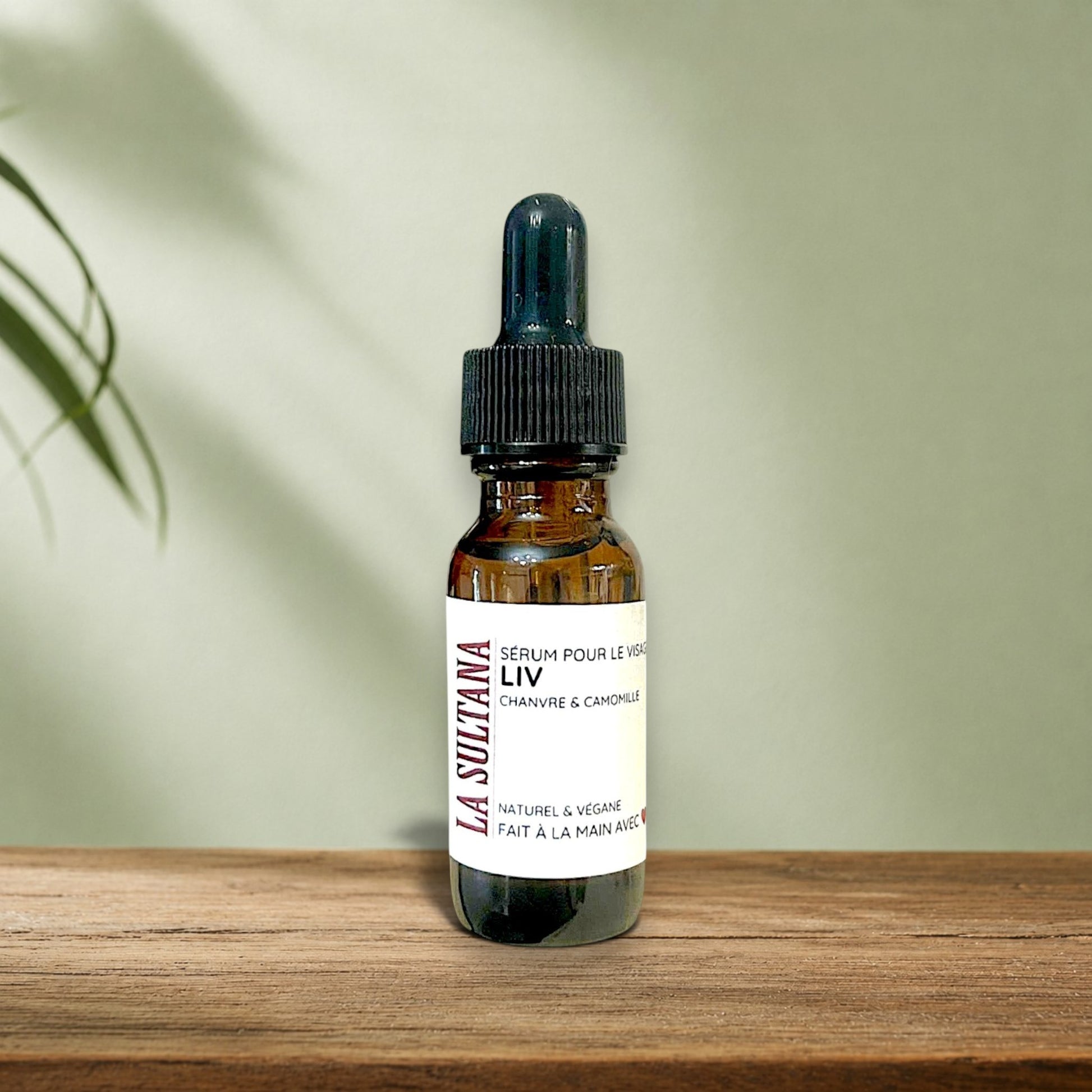 Sérum pour le visage et massage Gua Sha LIV chanvre & camomille - La Sultana | Soins naturels québecois