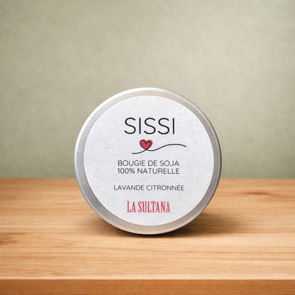 Bougie de soya SISSI lavande artisanale - La Sultana | Soins naturels québecois