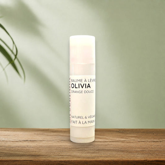 Baume à lèvres OLIVIA karité & orange douce - La Sultana | Soins naturels québecois