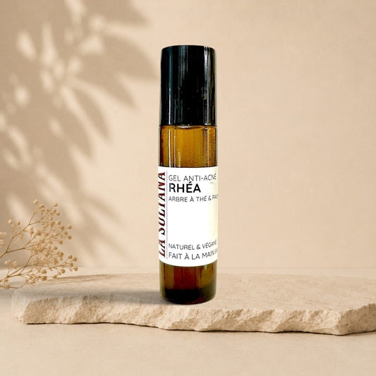 Bâton anti-acné RHÉA arbre à thé & palmarosa - La Sultana | Soins naturels québecois