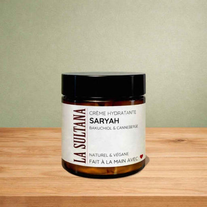 Crème de nuit pour le visage bakuchiol et canneberge - couvercle fissuré