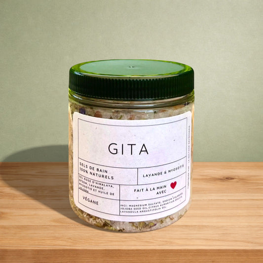 Sels de bain GITA lavande et myosotis