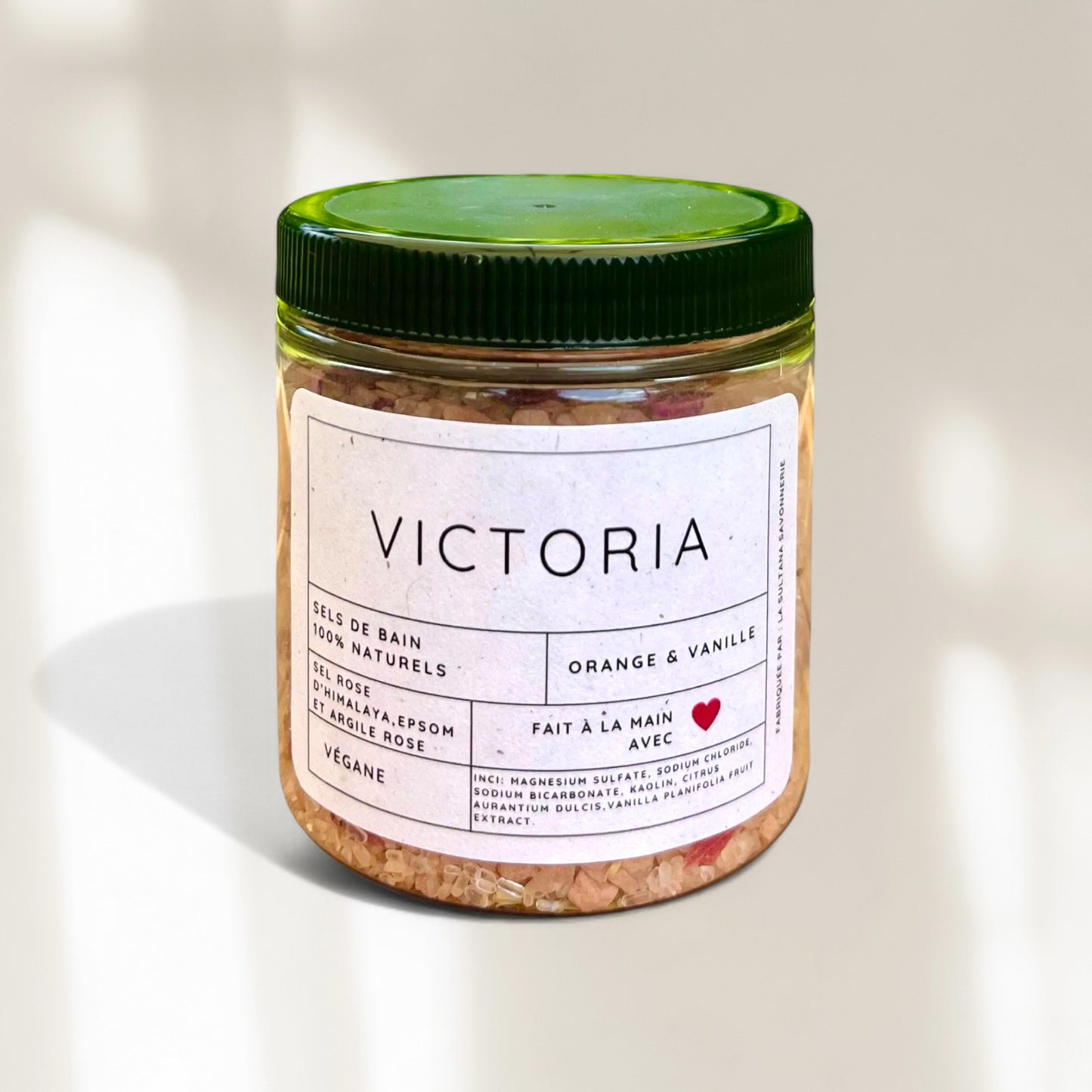 Sel de bain naturel orange et vanille