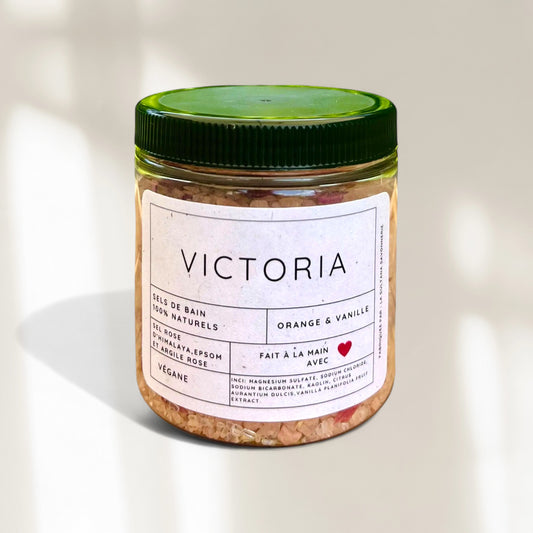 Sel de bain naturel orange et vanille
