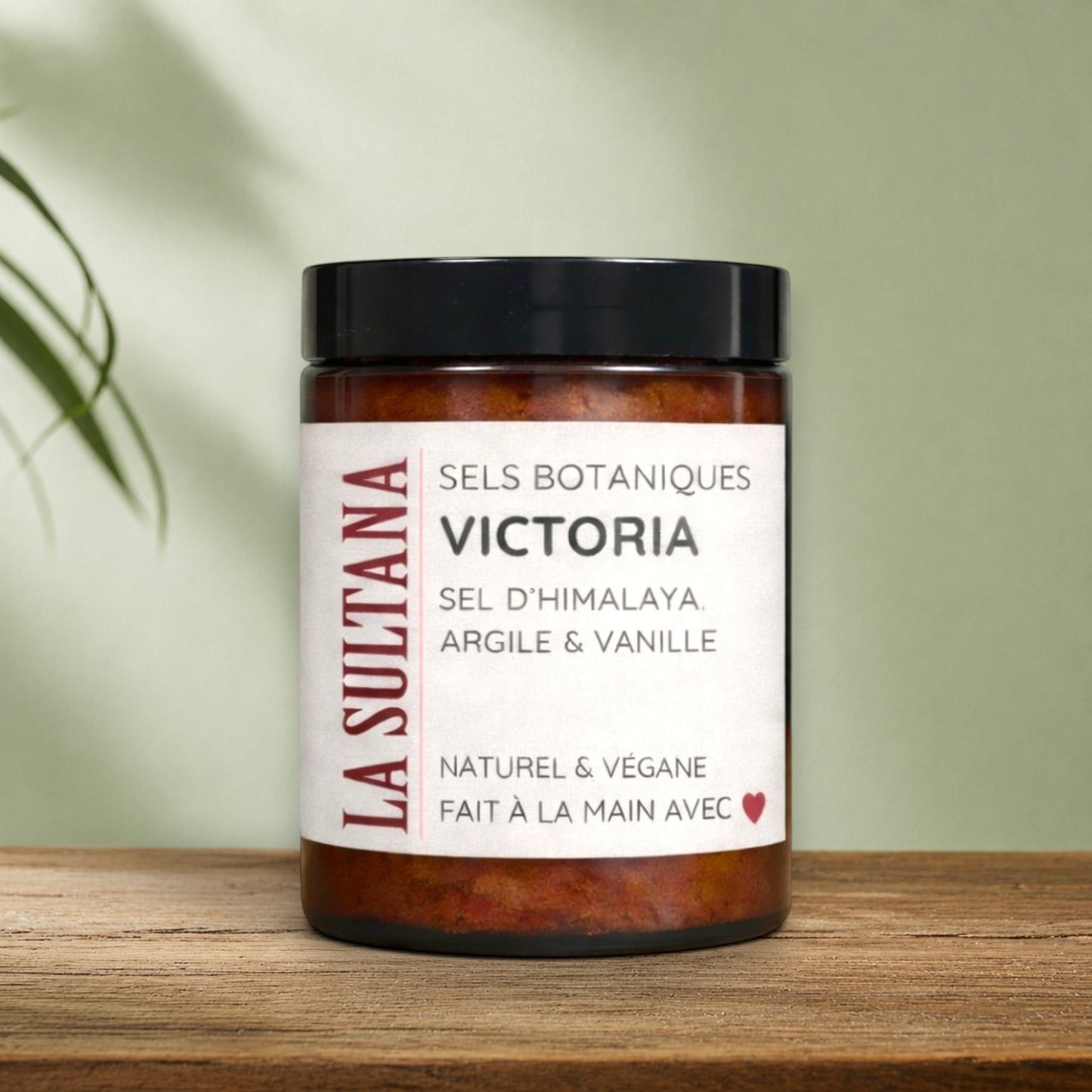 Lot de 2 sels botanique argile rose et vanille - La Sultana | Soins naturels québecois